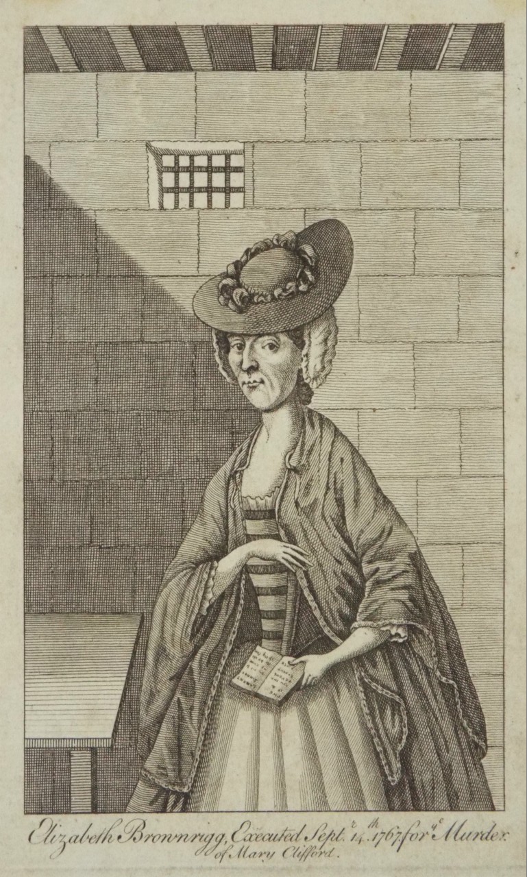 Print - Elixabeth Brownrigg, Executed Septr. 14th. 1767. for ye Murder. of Mary Clifford.